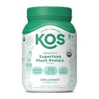 Kos Protein Powder Unflavored And Unsweetened, 33.6 Oz