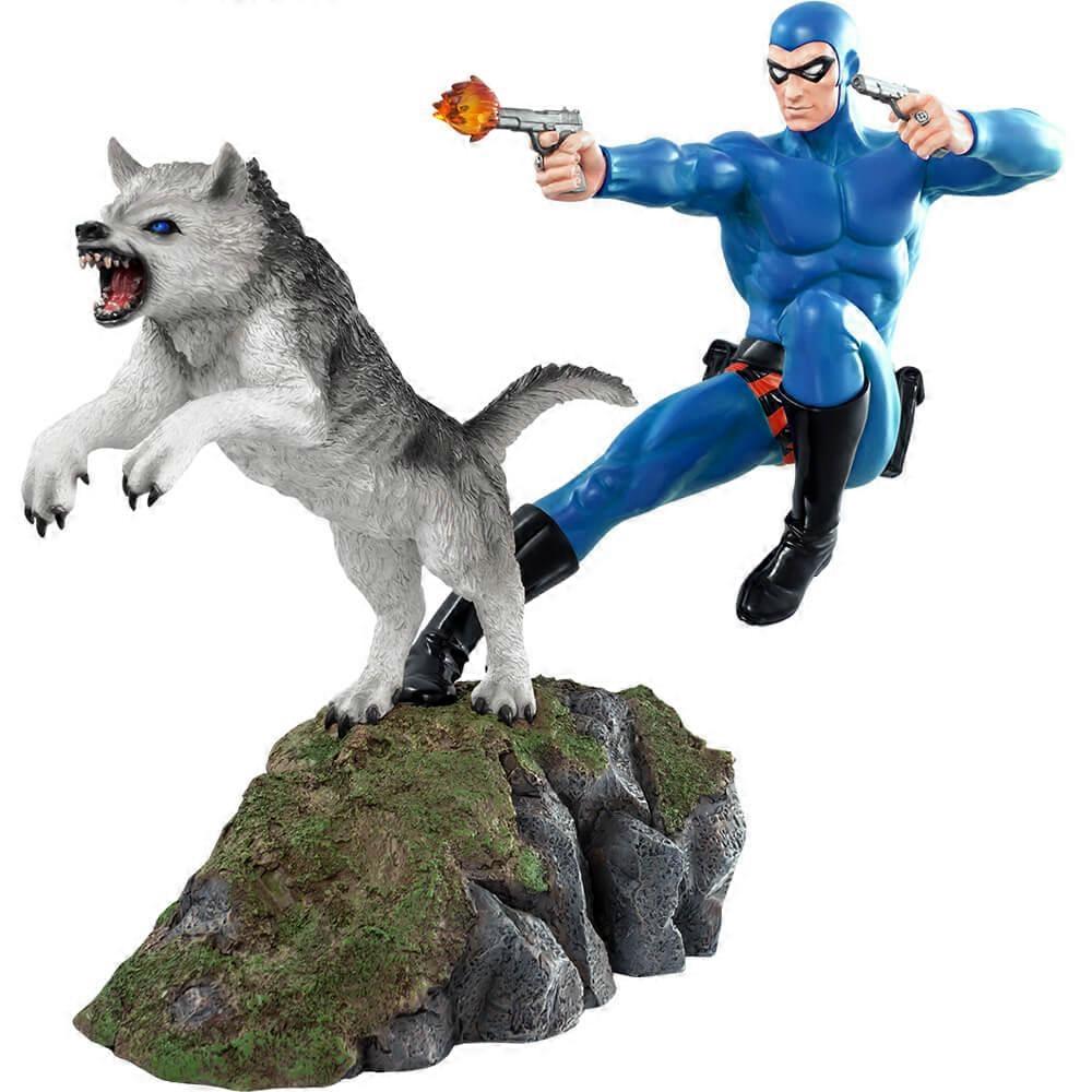 BLUE The Phantom - The Phantom and Devil Suit 1/6th Scale Diorama Statue