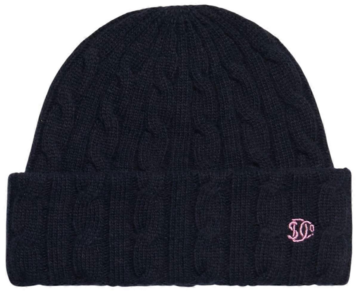 Superdry & Co Premium Cable Knit Beanie Hat - Eclipse Navy