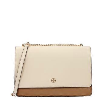Tory Burch Beige Leather Crossbody Bag
