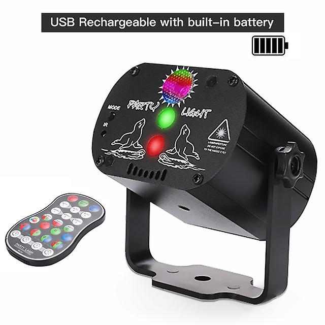 Disco Light Mini Usb Charge Strobe Party Stage Lighting Effect Voice Control Laser Projector Lamp For Dance Floor Party Lights