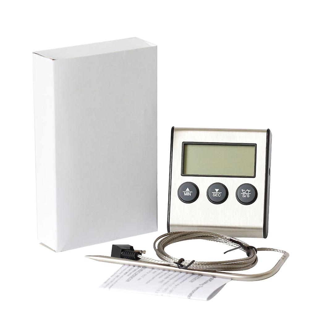 Digital Cooking Thermometer With Probe Timer Timing And Alarm Function