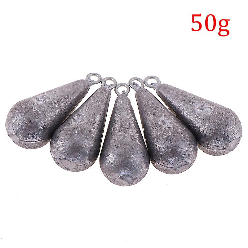 5pcs Open Lead Sinker Oliven formet tilbehør for lokke Havfiske