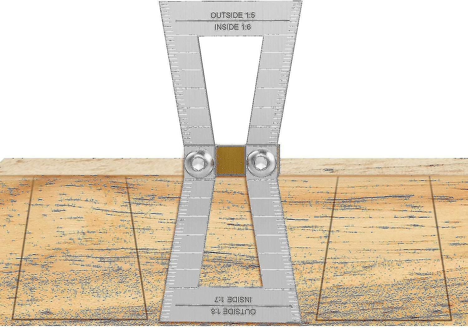 Dovetail Marker, Stainless Steel Dovetail Jig Guide With Scale - Silver