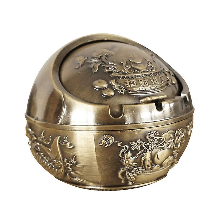 Ashtray Spherical Creative Retro Round High-grade Metal Drop-resistant Multifunctional Ashtray