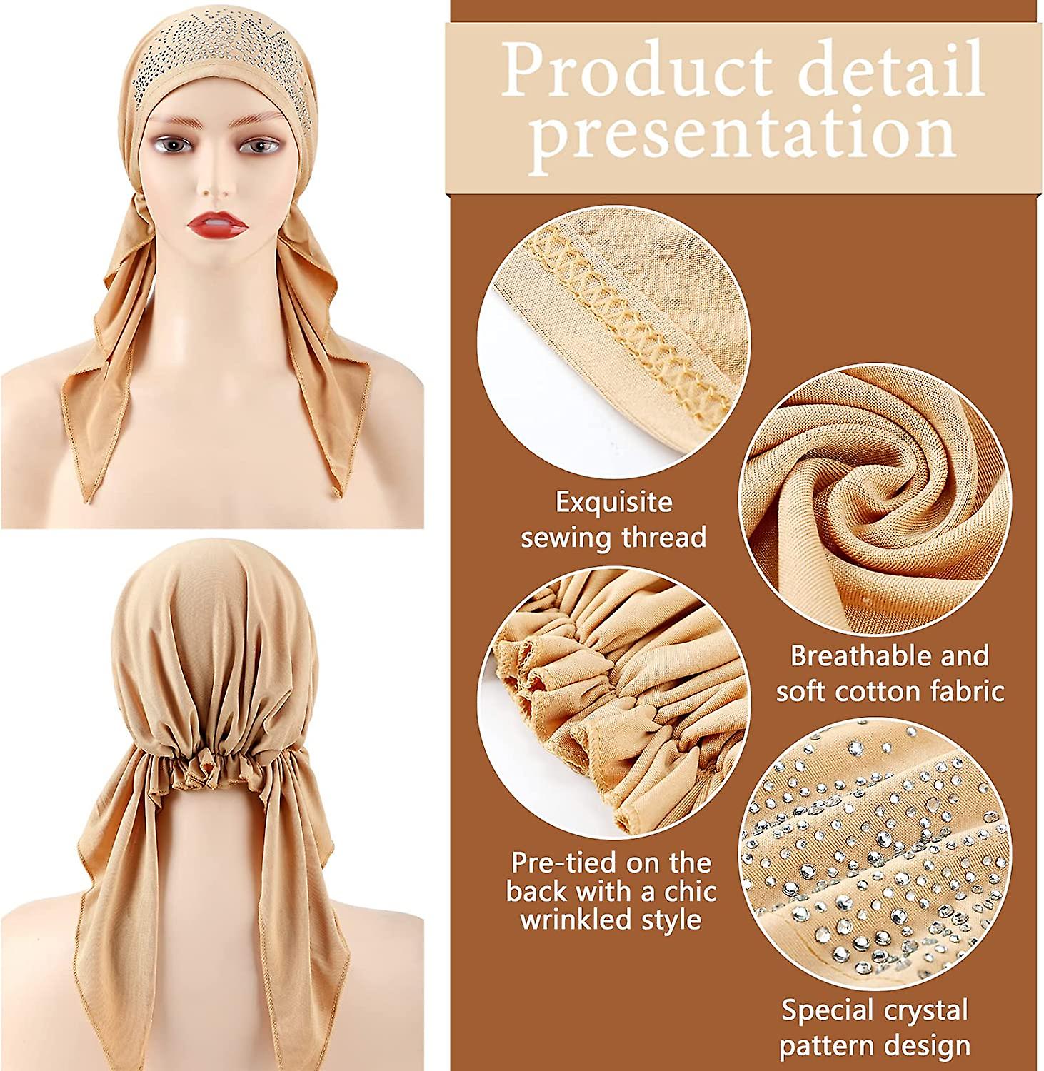 Pre Tied Sew Head Scarf Two Sewing Patterns Pocketscarf Tichel