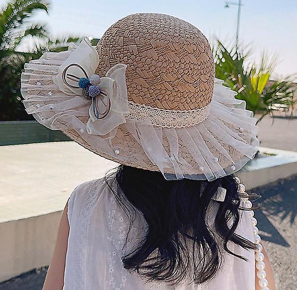 Hot Selling Children's Hats Sweet Cute Big Cornice Straw Hat