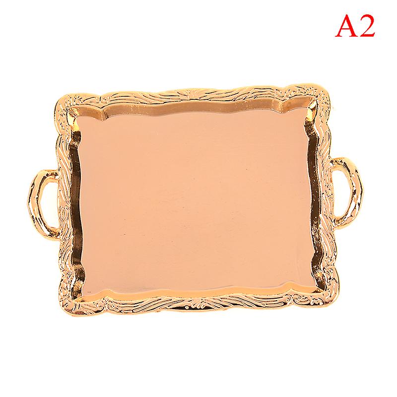 1:12 Dollhouse Miniature Accessories Mini Metal Plate Simulation Tray