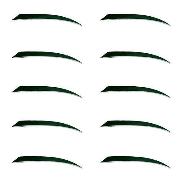 2x10 Stück Schild Schnitt Bogenschießen Jagd Pfeil Feder Befiederung DIY Grün