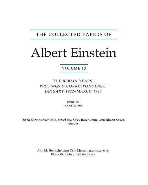 The Collected Papers Of Albert Einstein Volume 13 by Albert Einstein Paperback Book