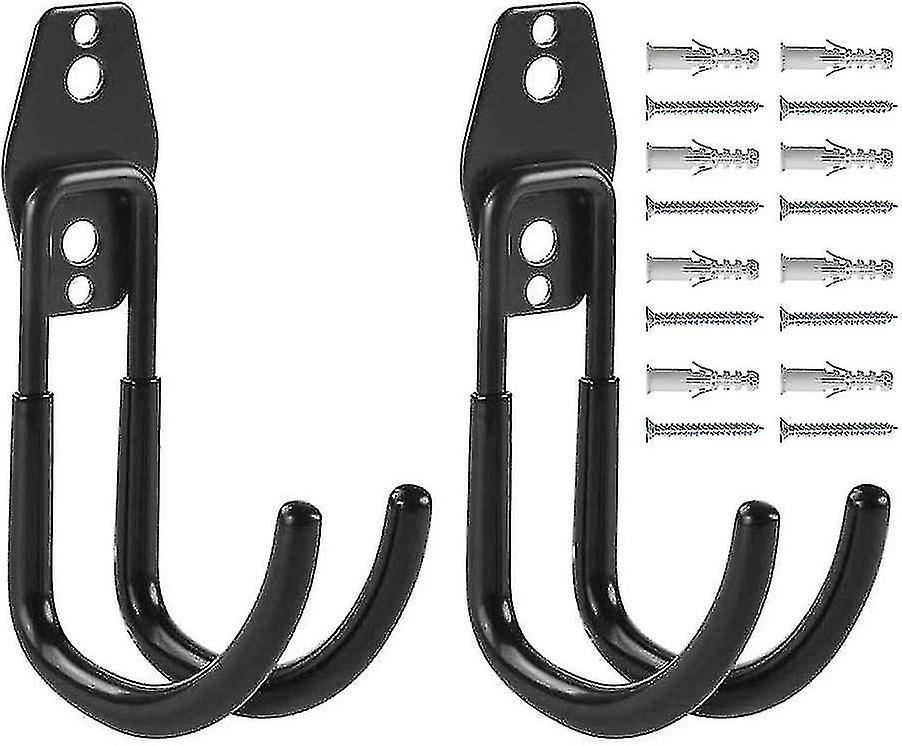 2 Pack Garage Hooks Garage Storage Hooks, Wall Mounted Garage Hooks, Multi-function Utility Hooks With Screws, Heavy Duty Bike Hanger