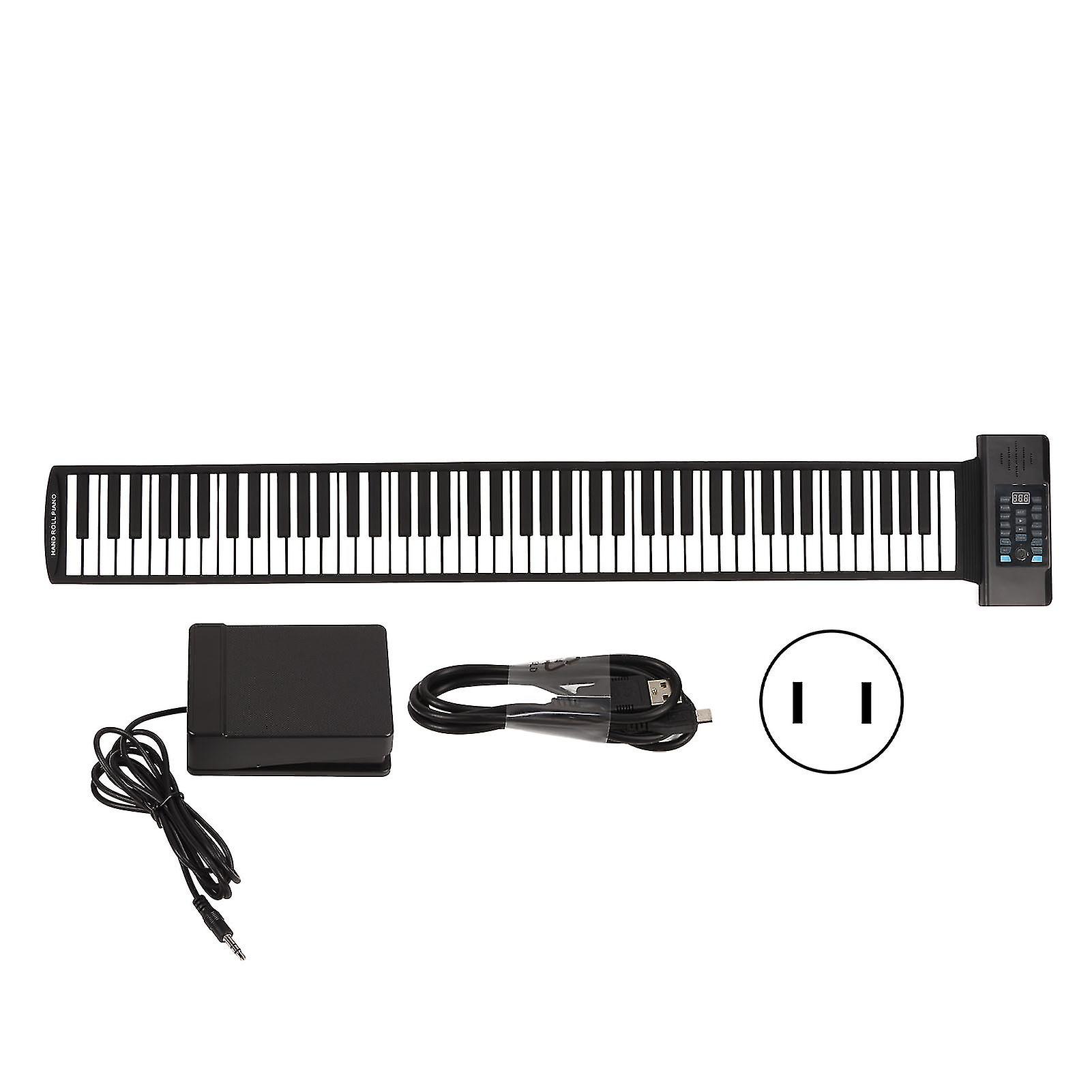 88-Key Bluetooth Roll Up Piano with MIDI, Touch Sensitivity, and Portable Design