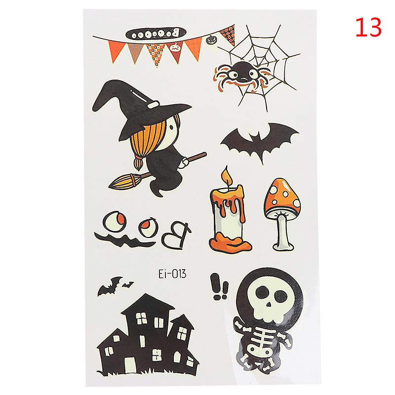 Halloween Luminous Temporary Tattoo Tombstone Fake Glowings Tattoo Sticker