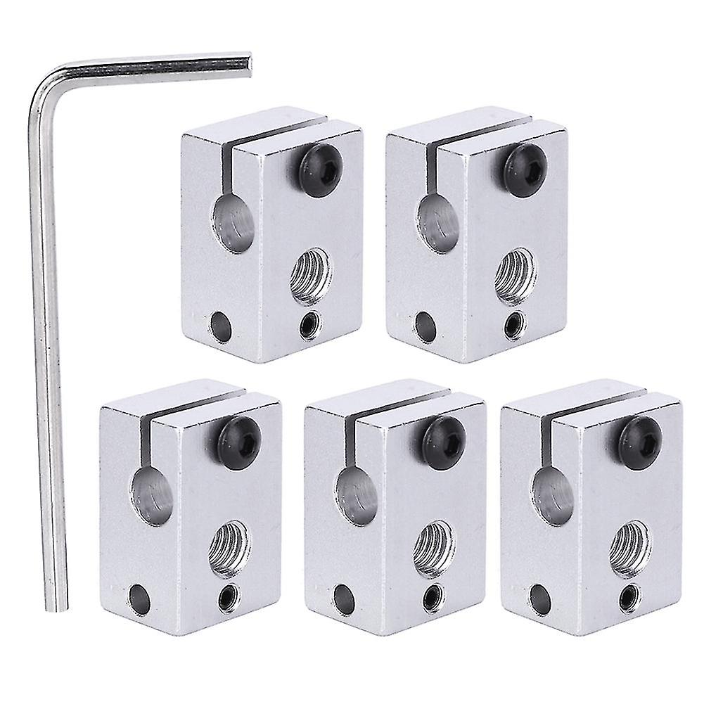 Rankomu Printer Accessory 3D Printer Parts Metal Heater Block, 5 Pieces, Industrial Standard Printer Accessory