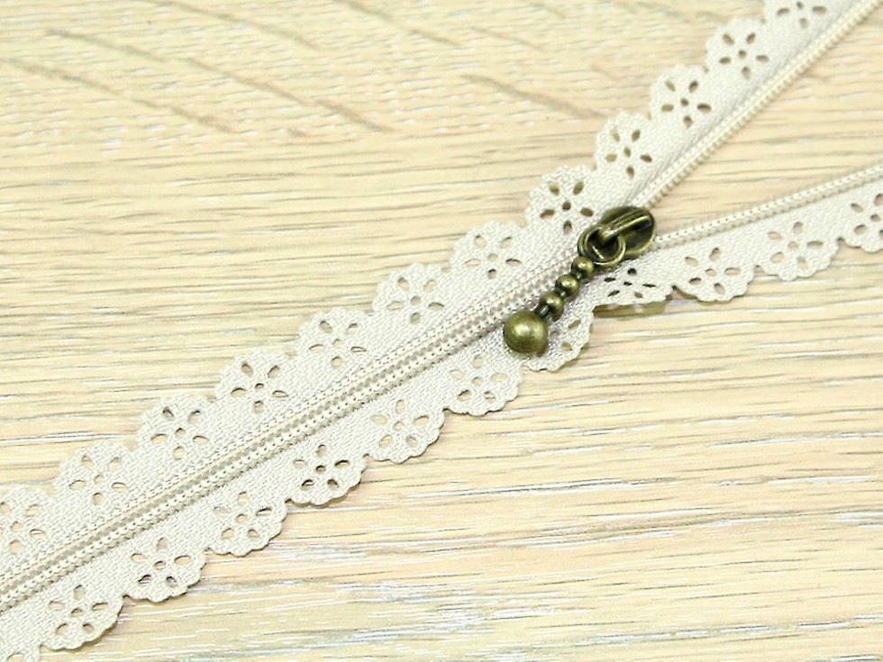 F J Fusion Lace Dress Zips Light Beige - 30 cm - each