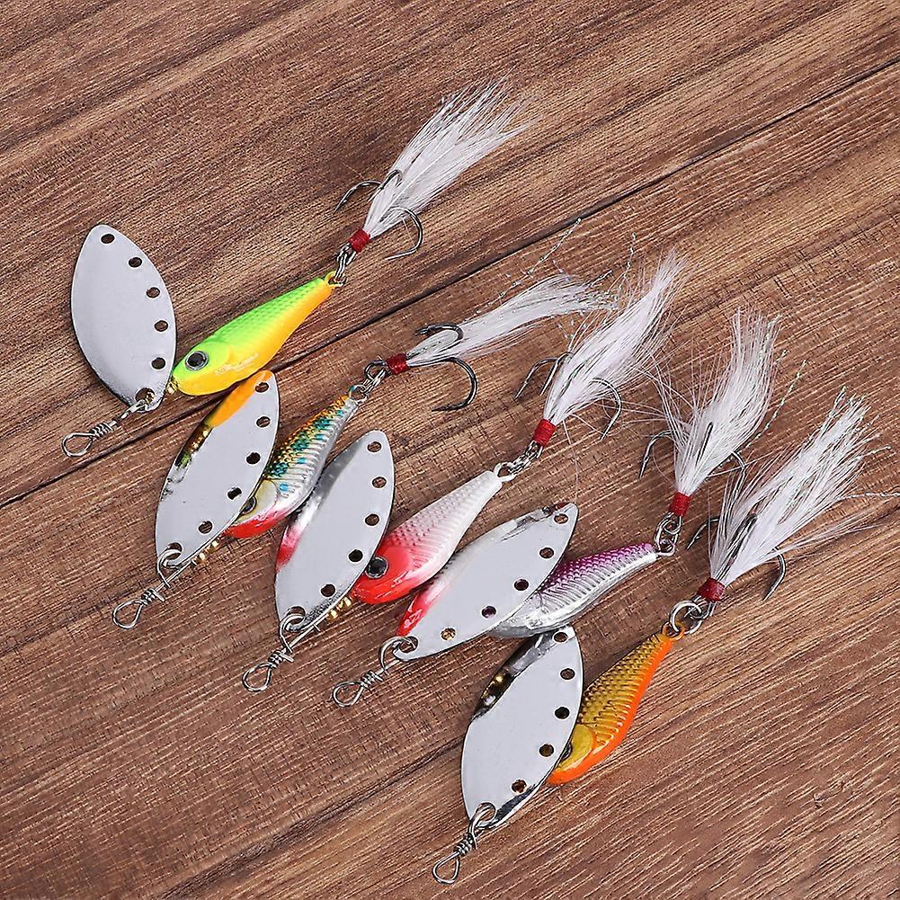 5PCS Metal Attractive Artificial Composite Rotating Sequin Lure Seawater Lifelike Fishing Bait Tackle Tool Accessory5PCS Box Packed 