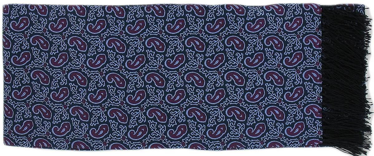 Michelsons of London Small Paisley Silk Scarf - Purple