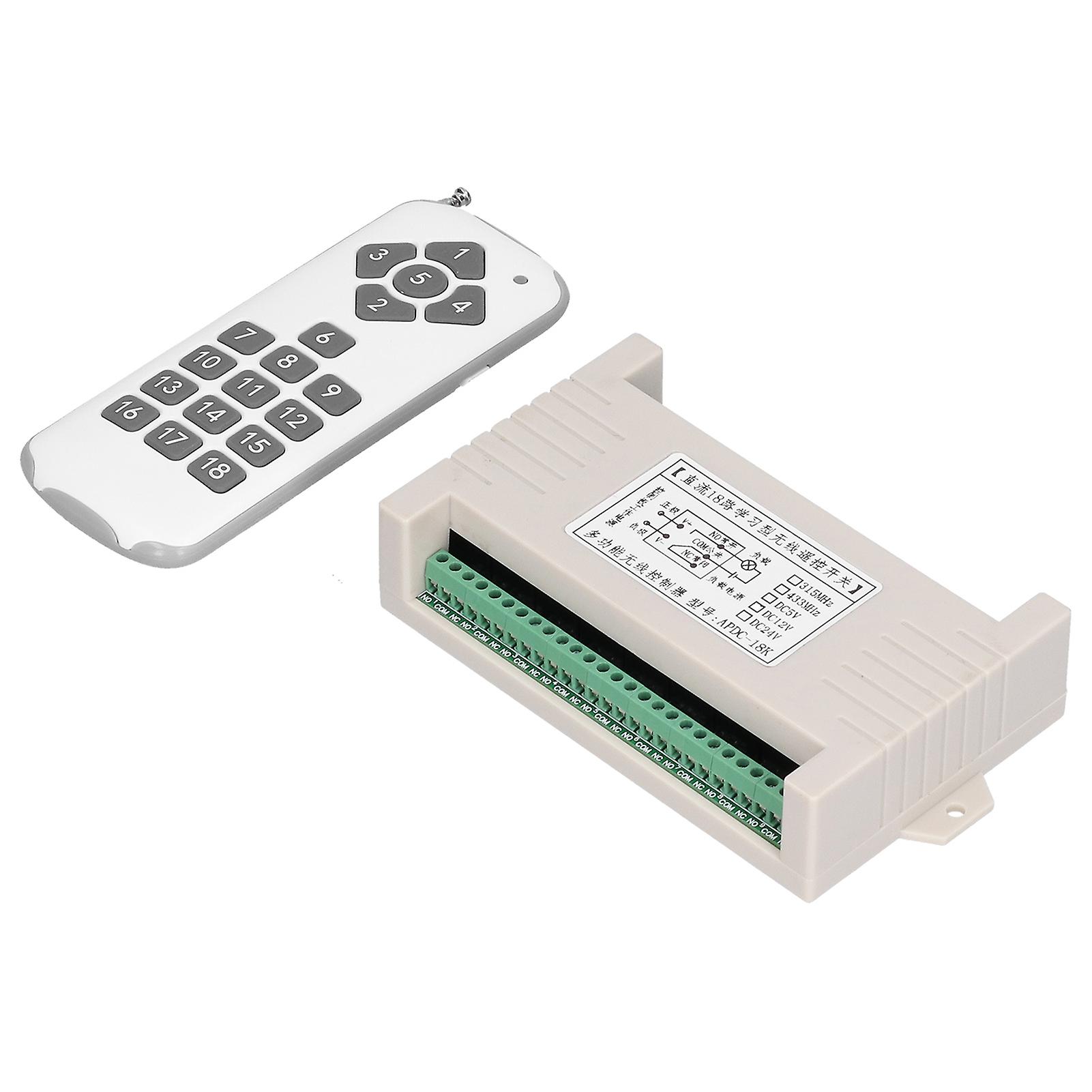 Remote Control Switch Wireless 18-Way PCB Kit 1 to 1DC12V 23A Battery