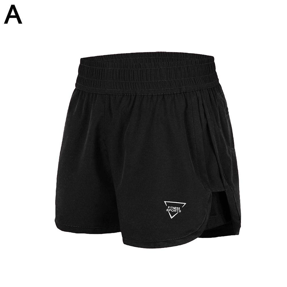 Women's Sports Gym Yoga Double Layer Elastic Shorts, Sizes