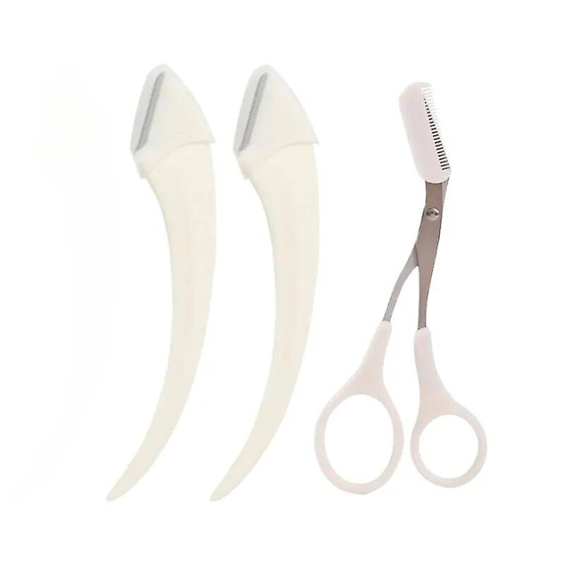 Eyebrow Trimming Knife Eyebrow Face Razor For Women Professional Eyebrow Scissors With Comb Brow Trimmer Scraper Accesso