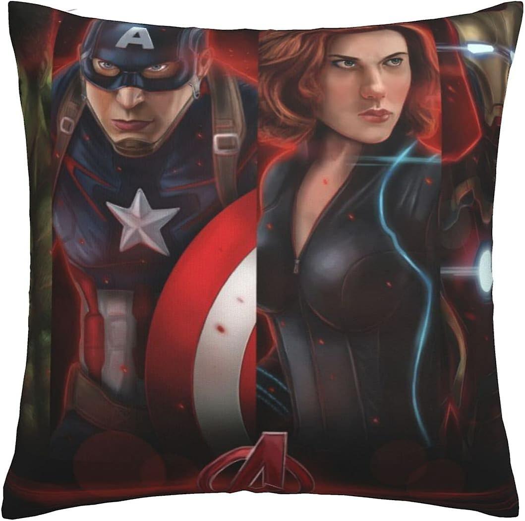 アベンジャーズクッションカバー1パック45 x 45 cmカラフルチェーンプリントスロー枕カバー(A-84)