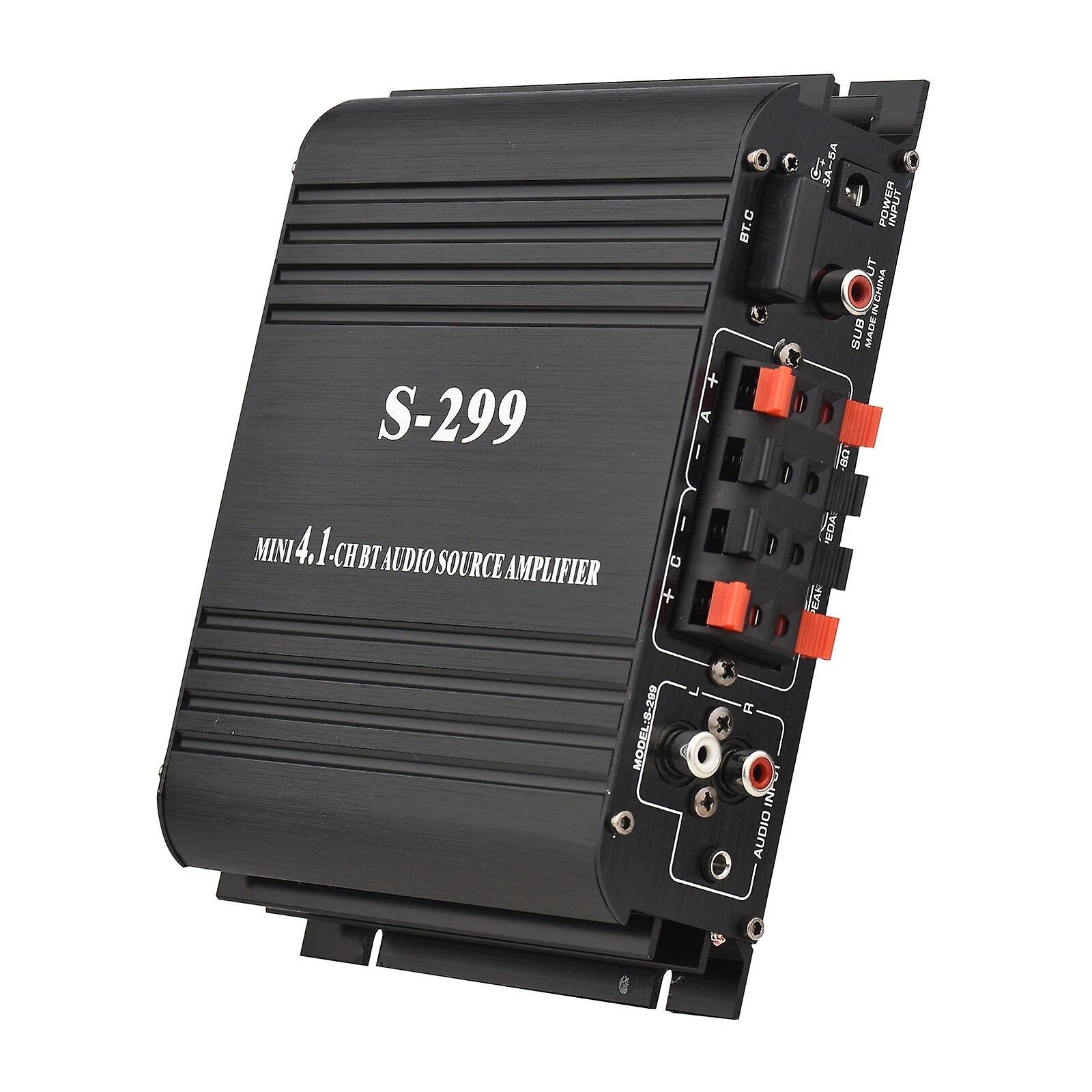 S-299 Mini 4.1 Stereo Power Bt Portable Car And Home Dual-use 4*40w Remote Control Audio Amplifier
