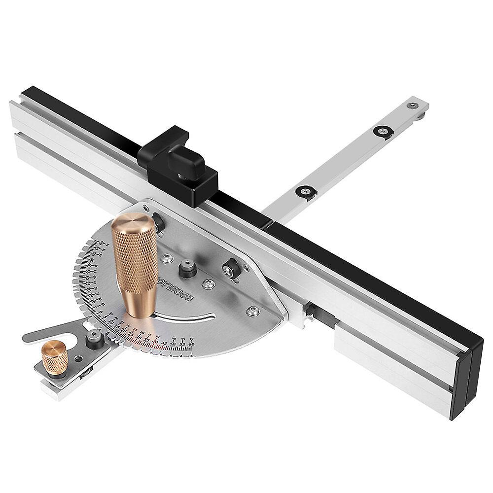 Brass Handle 450mm Miter Gauge With Box Joint Jig, Track Stop, Ruler For Table Saw & Router - Woodworking Tools