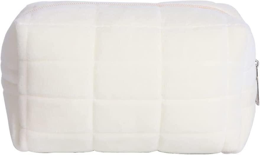ぬいぐるみメイクアップバッグ女性用化粧品バッグ、ホワイト