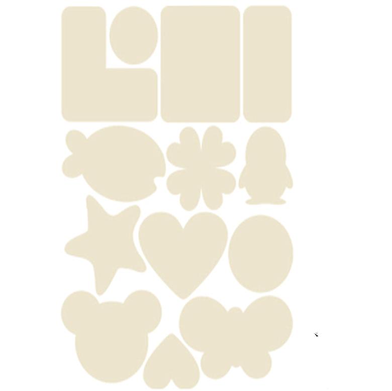 INF Selbstklebende Patches Nylon Beige 5 Blatt
