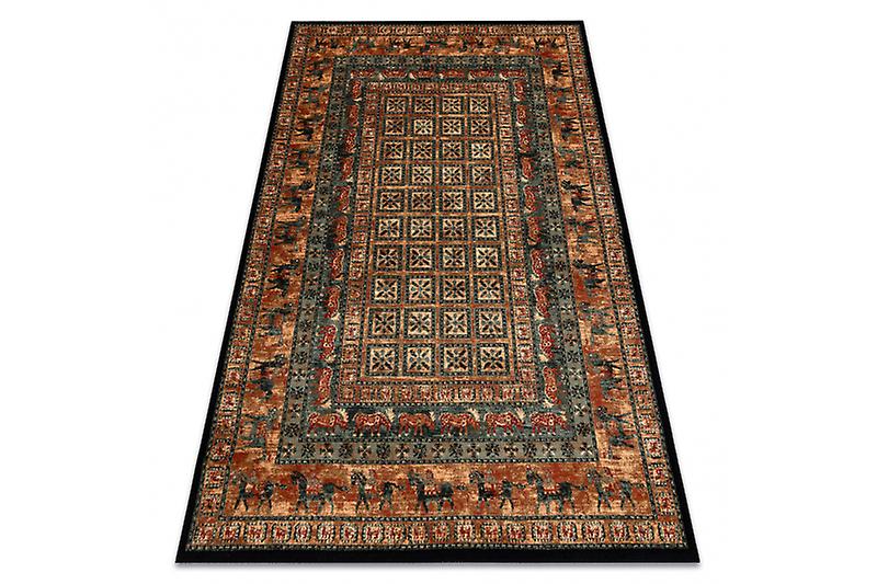 Wool carpet KASHQAI 4301 500 oriental, frame beige / green