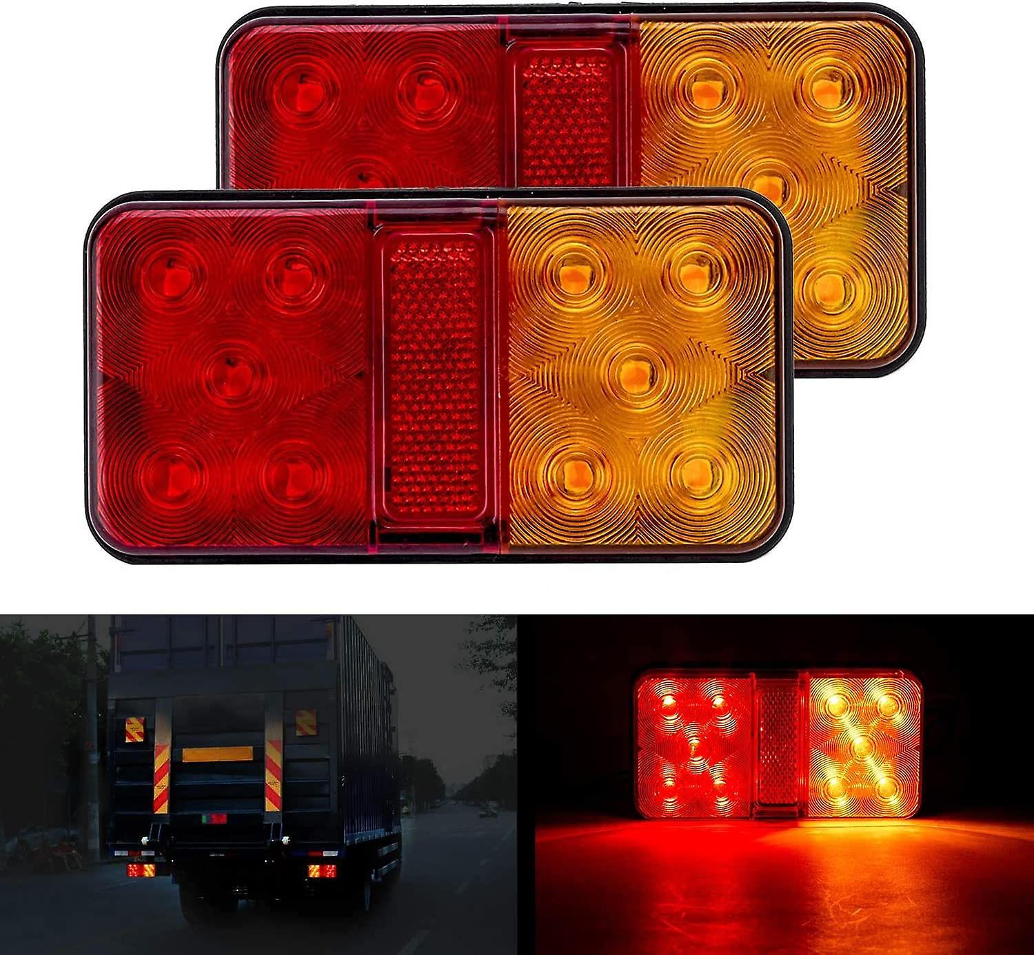 2PCS LED Tail Lights Multifunctional LED Trailer Lights 12V Waterproof Parking Position Indicator