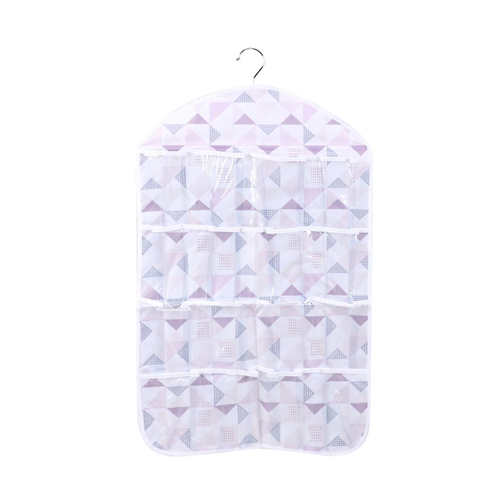 Household MultiFunctional 16 Pockets Hanging Organizers Closet Underwear Storage Bag (Grids)