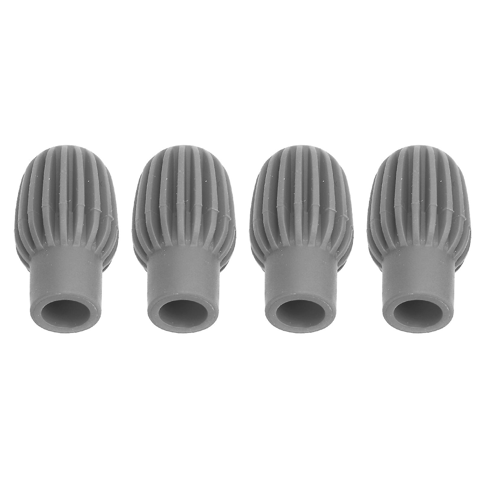 4Pcs Silicone Drumstick Tips Silent Practice Drum Mute Dampener Percussion AccessoriesGray 