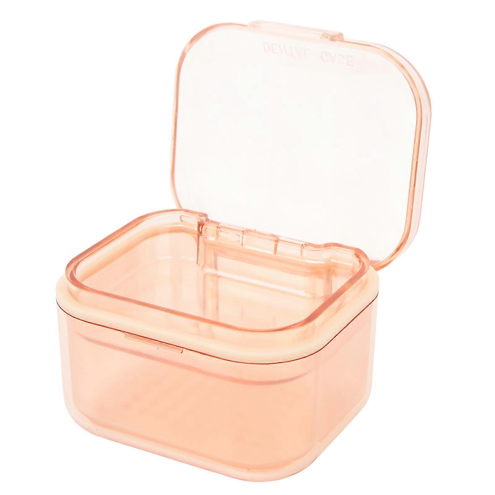 Denture Case Multifunctional Durable Hygienic Portable False Teeth Storage Box Denture Cup with Strainer