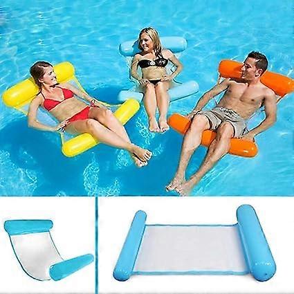 Multi Use Floating Hammock,Inflatable Pool Float 4-in-1Floating Recliner Float Hammock Water Hammock Multi-Use Foldable Floating Hammock Portable