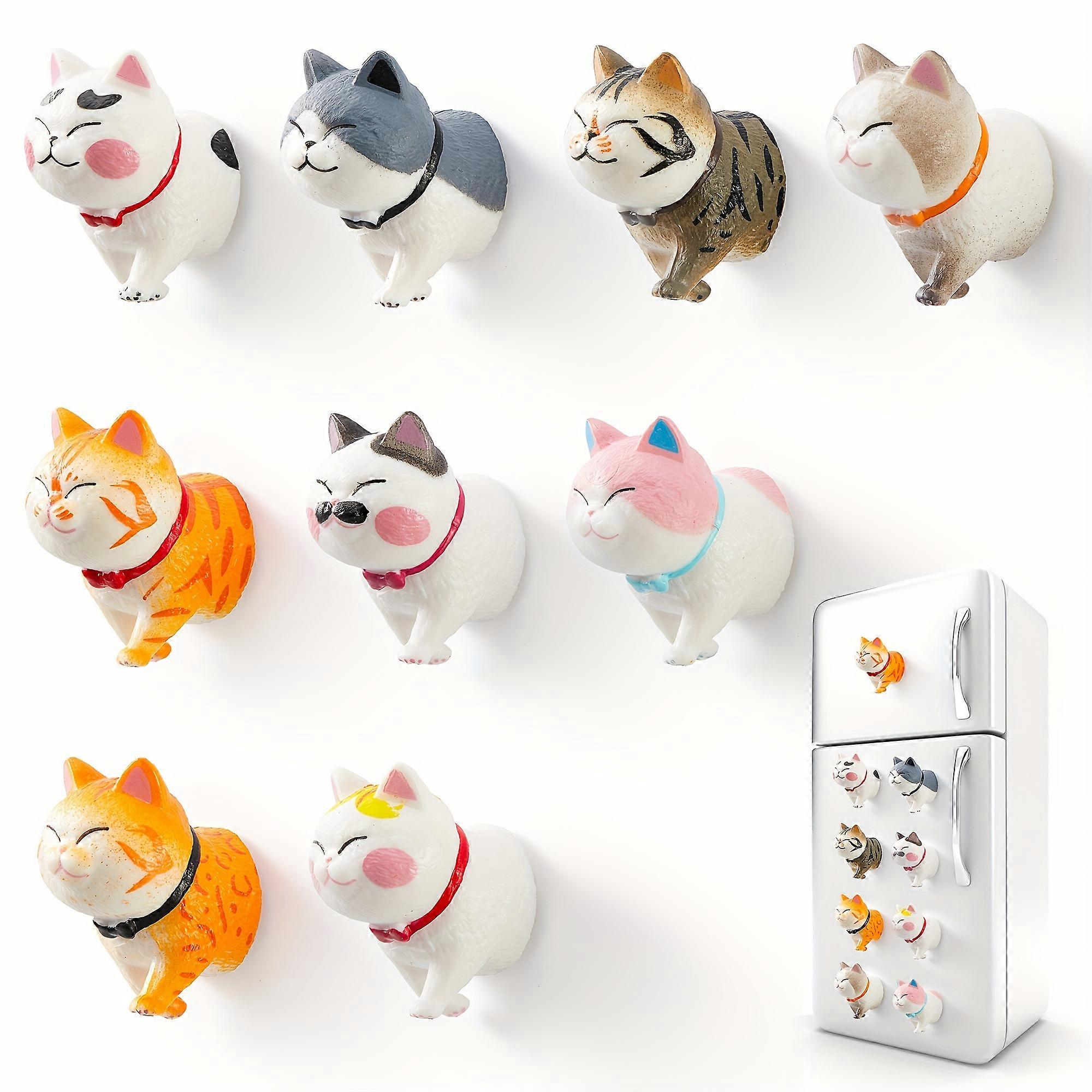 9Pcs Cat Fridge Magnet - Bring The Cat to Your Fridge with These Adorable and Educational Fridge Magnets
