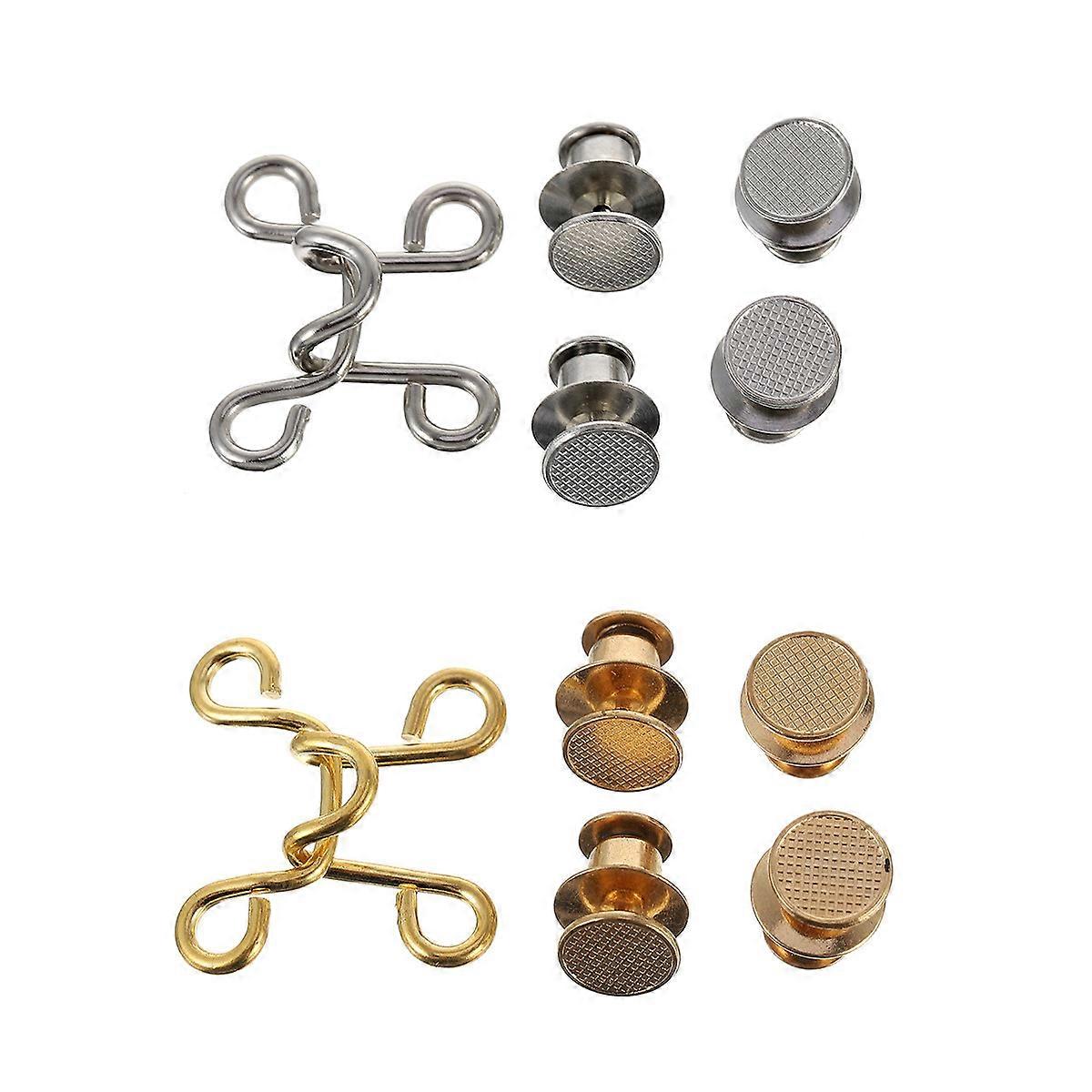 2 Sets Jeans Buttons Metal Jean Snaps Non-slip Pants Buttons Button Waist Extender Metal Snap Button