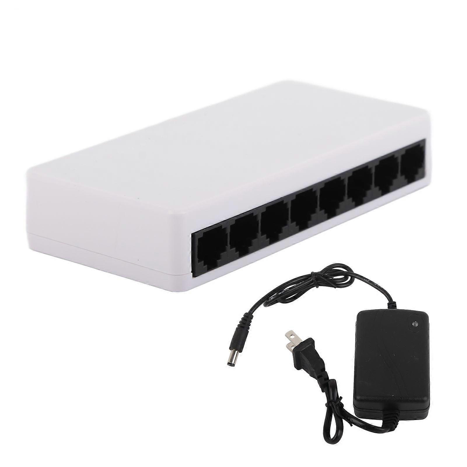 8 Haven 10/100Mbps Ethernet Switch Ondersteuning Desktop Wall Mount Onbeheerd Thuisnetwerk Switch Hub Office Ethernet Splitter 100?240V US Plug