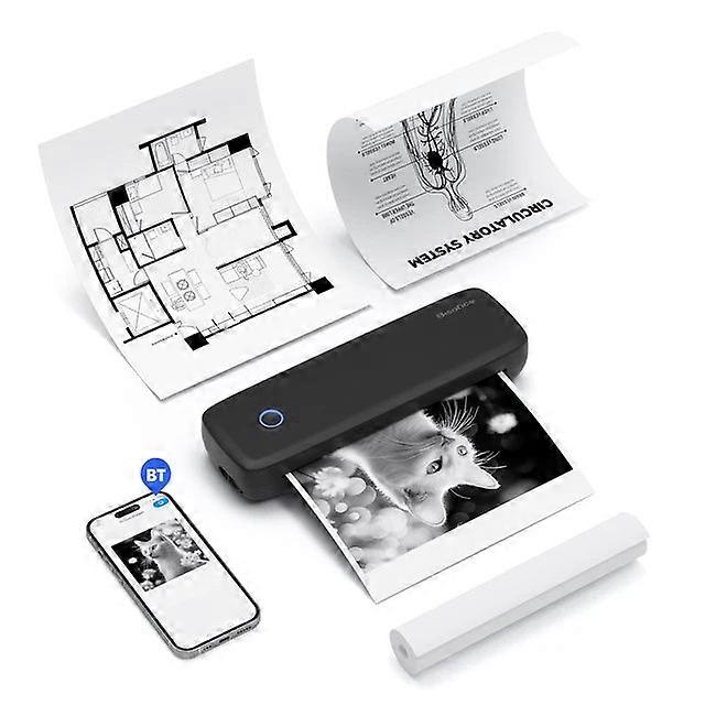 Versatile Portable A4 Thermal Transfer Printer - Wireless & Usb Connectivity, Supports Multiple Paper Sizes
