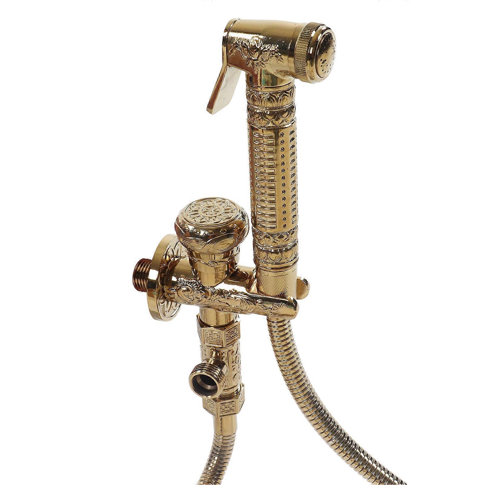 Antique Copper Finish Toilet Sprayer - Retro Exquisite Powerful Impact Wall Mounted Bidet Faucet