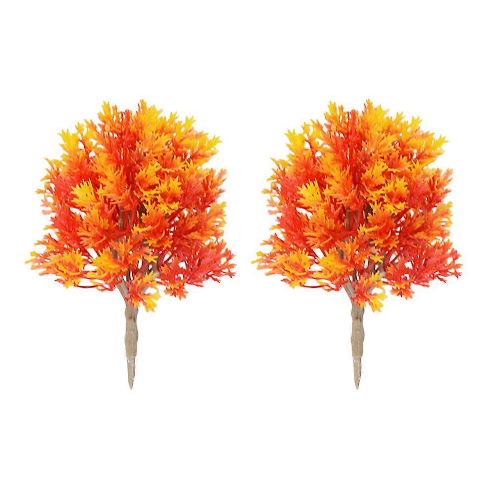 2 Pcs Creative Maple Tree Model Ornament Tree Model Micro Landscaping Decoration