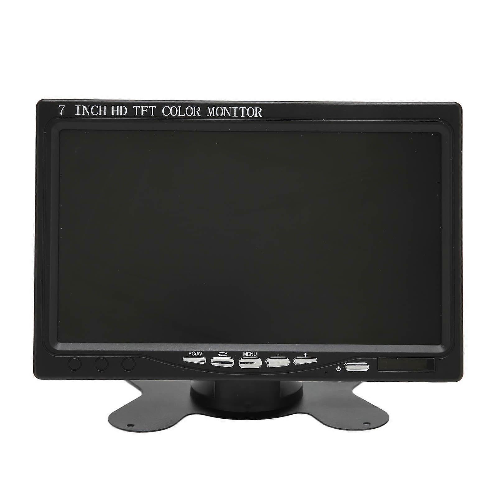 7 Inch Car Monitor VGA AV HD Multimedia Interface 1024x6007 Resolution Mini PC Monitor with Rotatable Stand 100240V US Plug