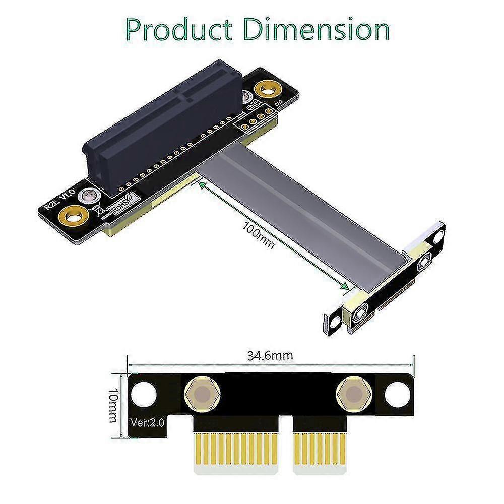 Pci Express 4x To 1x Extension Cable 8gbps Pci-e 1x To 4x, 10cm