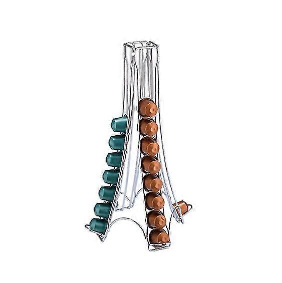 Gold Eiffel Tower Display Coffee Capsule Storage Rack 1368 Wire, 40 Pcs
