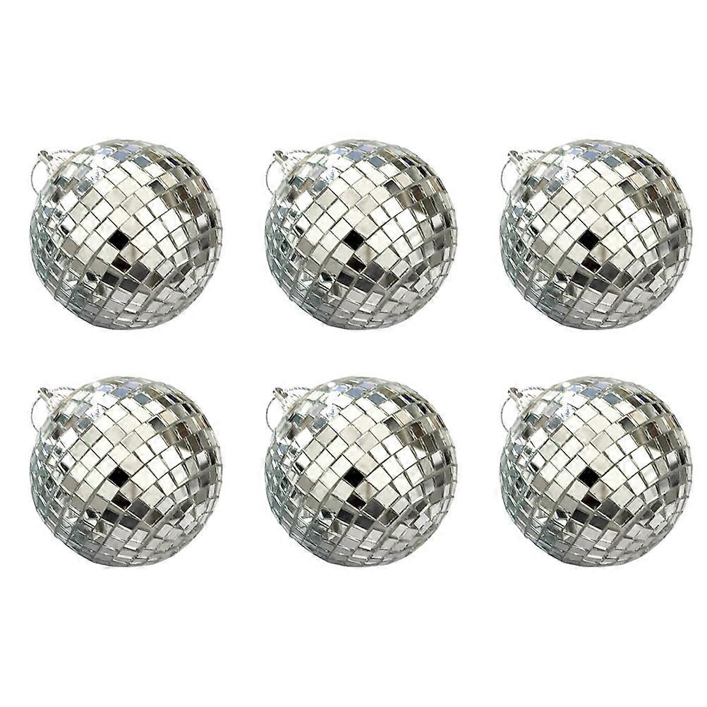 6 قطع 8.5 سنتيمتر مرآة كرات ديسكو مضحك بارد حزب معلقة كرات ديسكو الرقص والموسيقى مهرجان معلقة زخرفة لحفل زفاف عيد ميلاد حجم L ، سيلفي