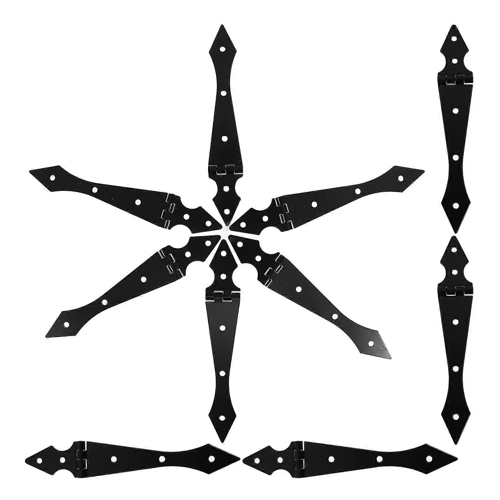 10-Pack Heavy Duty Iron Gate Hinges With Arrowhead Design - Rust Resistant For Outdoor Garden Gates & Fences
