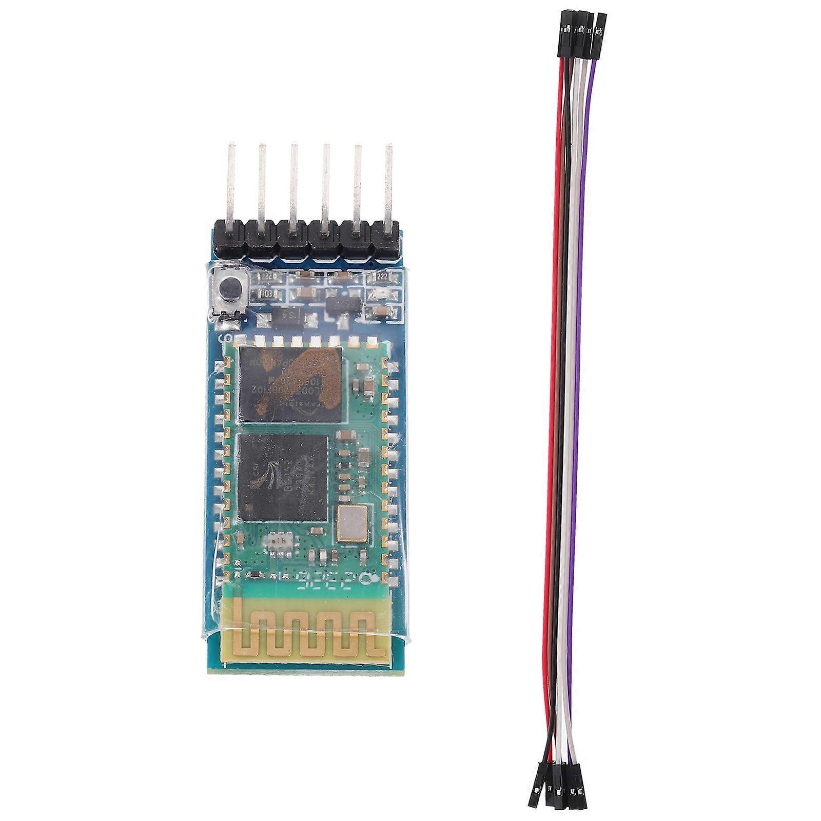 RS232 Wireless Serial 6 Pin RF Transceiver Module Master Slave with 6 Set Cable Compatible for