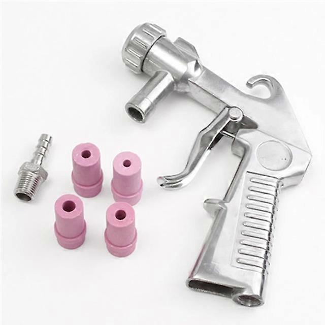 Durable Airbrush Blasting Gun Kit Sandblaster Feed Blast Gun With 3 Nozzles+Connector+Tube Derusting Pneumatic Tool