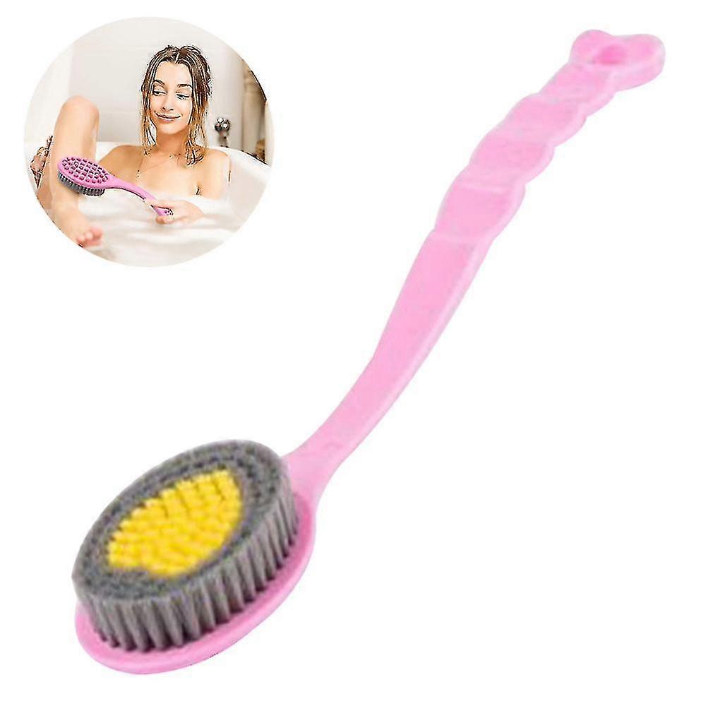 Soft Hair Back-rubbing Shower Brushmultifunctional Design Long-handled
