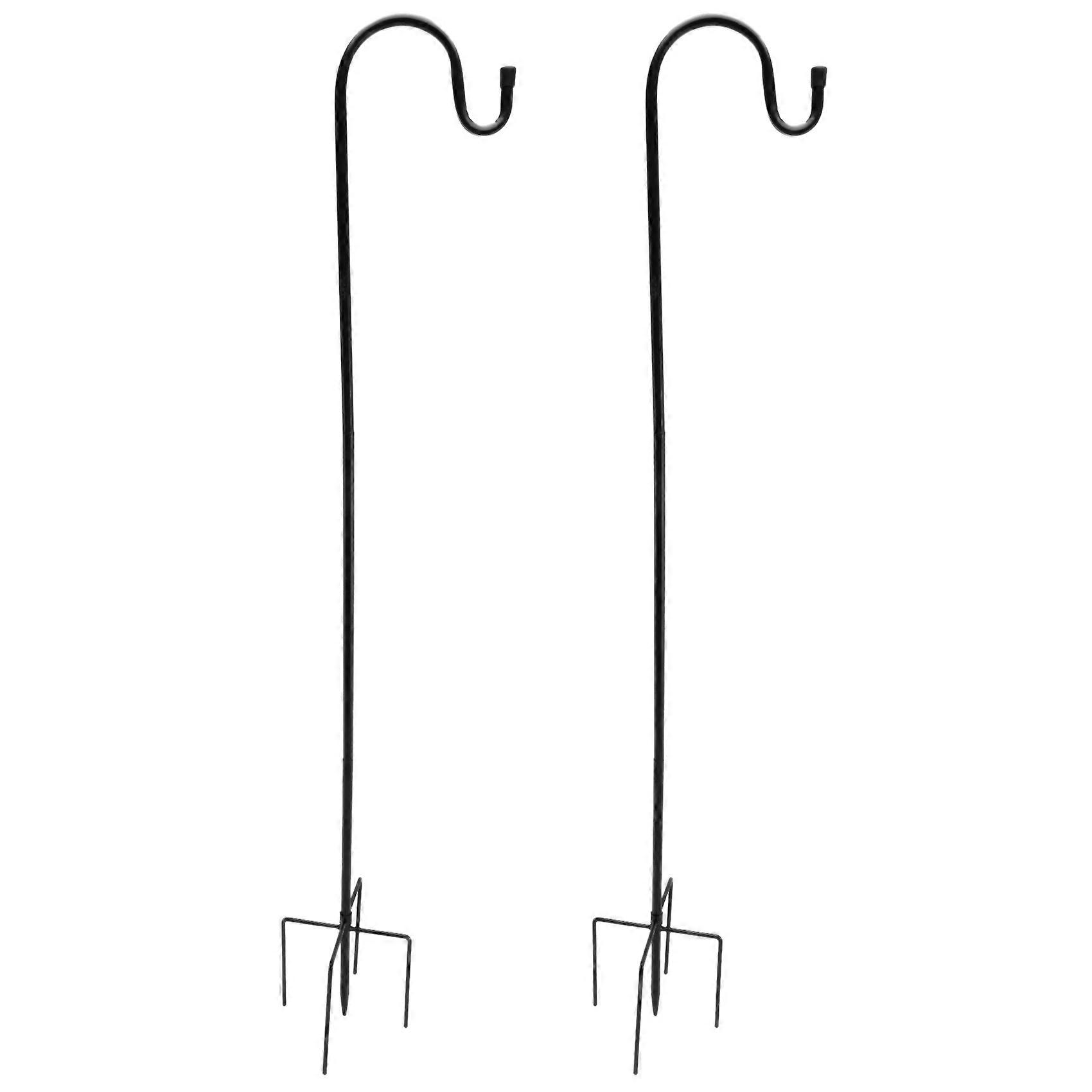 Shepherd's Hooks, 2Pack Shepherd Made of Metal for Outdoor Bird Feeders Hanger, Solar Lights, Chris